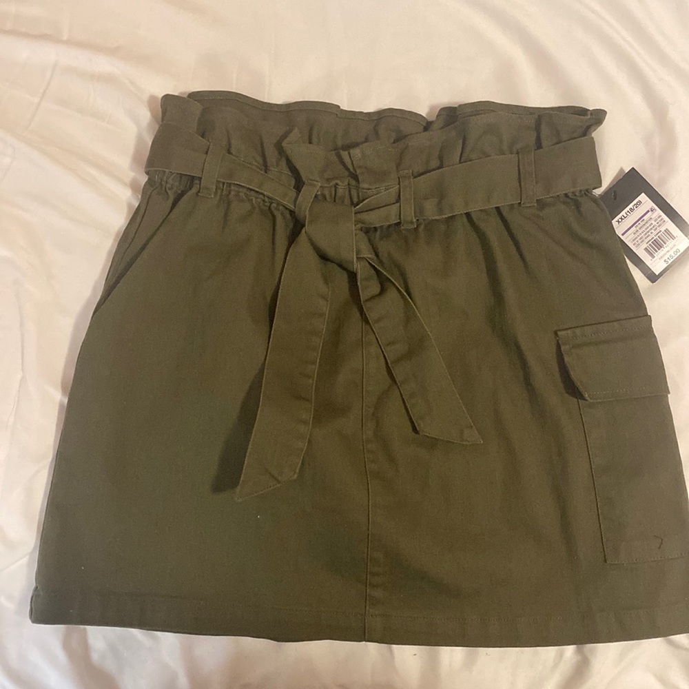 Olive Green Skirt with side pocket